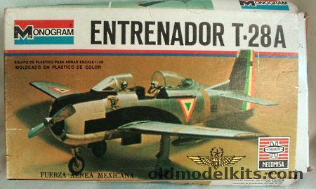 Monogram 1/48 Entrenador T-28A Mexican Air Force - Necomisa Issue, 5100A plastic model kit